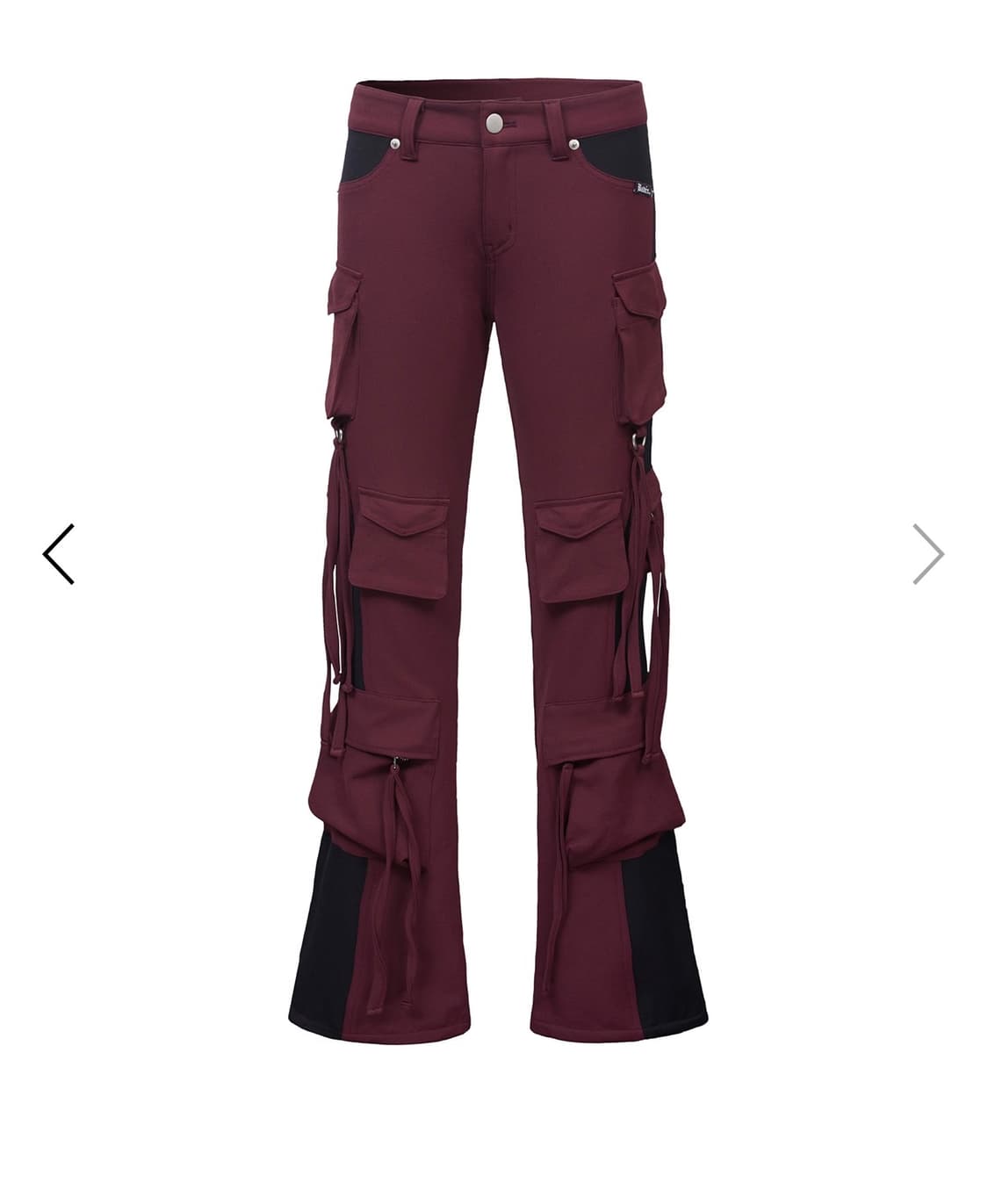 FLARED CARGO PANTS BURGUNDY 상품이미지2