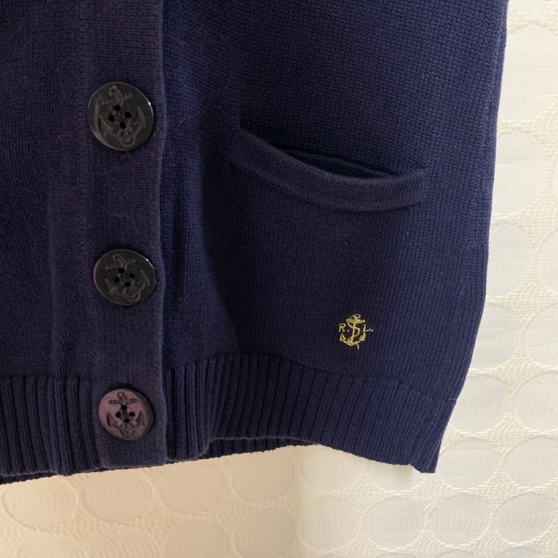 polo Ralph Lauren 오부 퍼프소매 네이비 후드 니트 가디건 상품이미지8