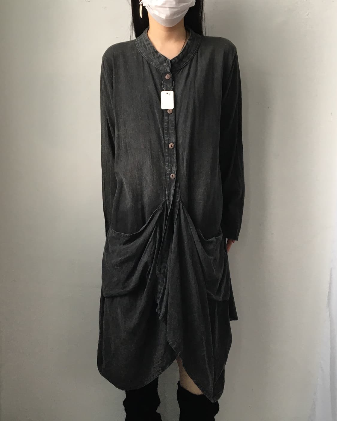 Drape line point long jacket 상품이미지9