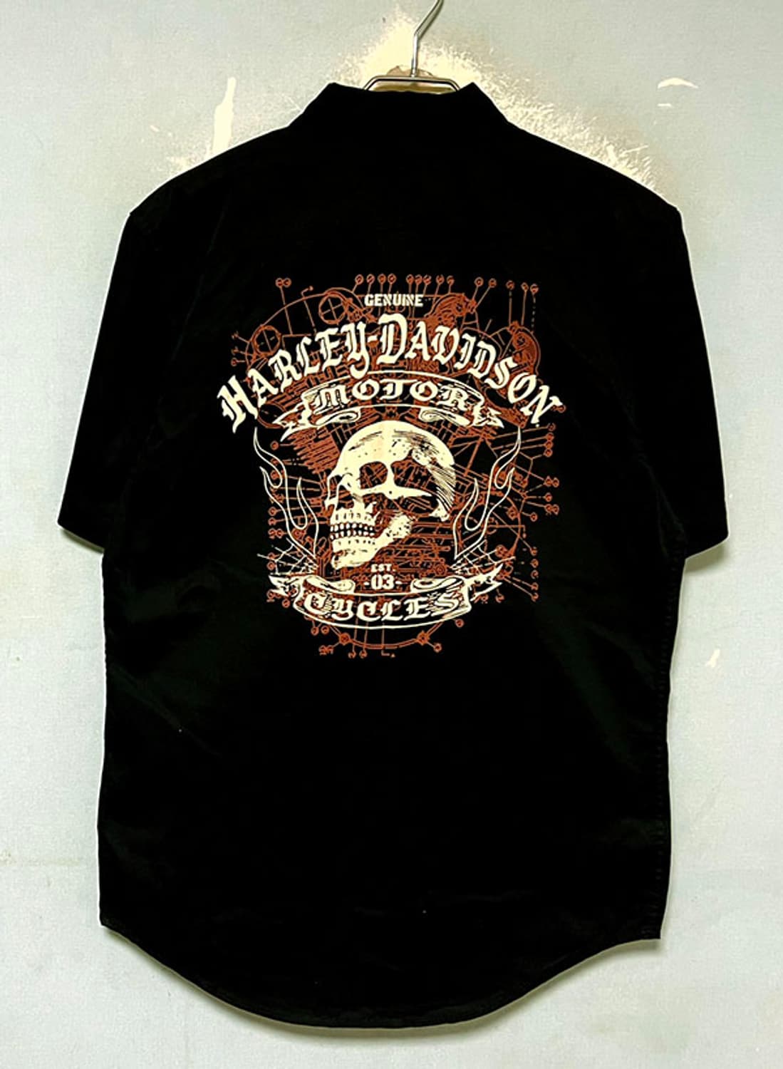 할리데이비슨 바이커 남자 반팔셔츠 블랙 백로고 매장정품 M 95-100 상품이미지2