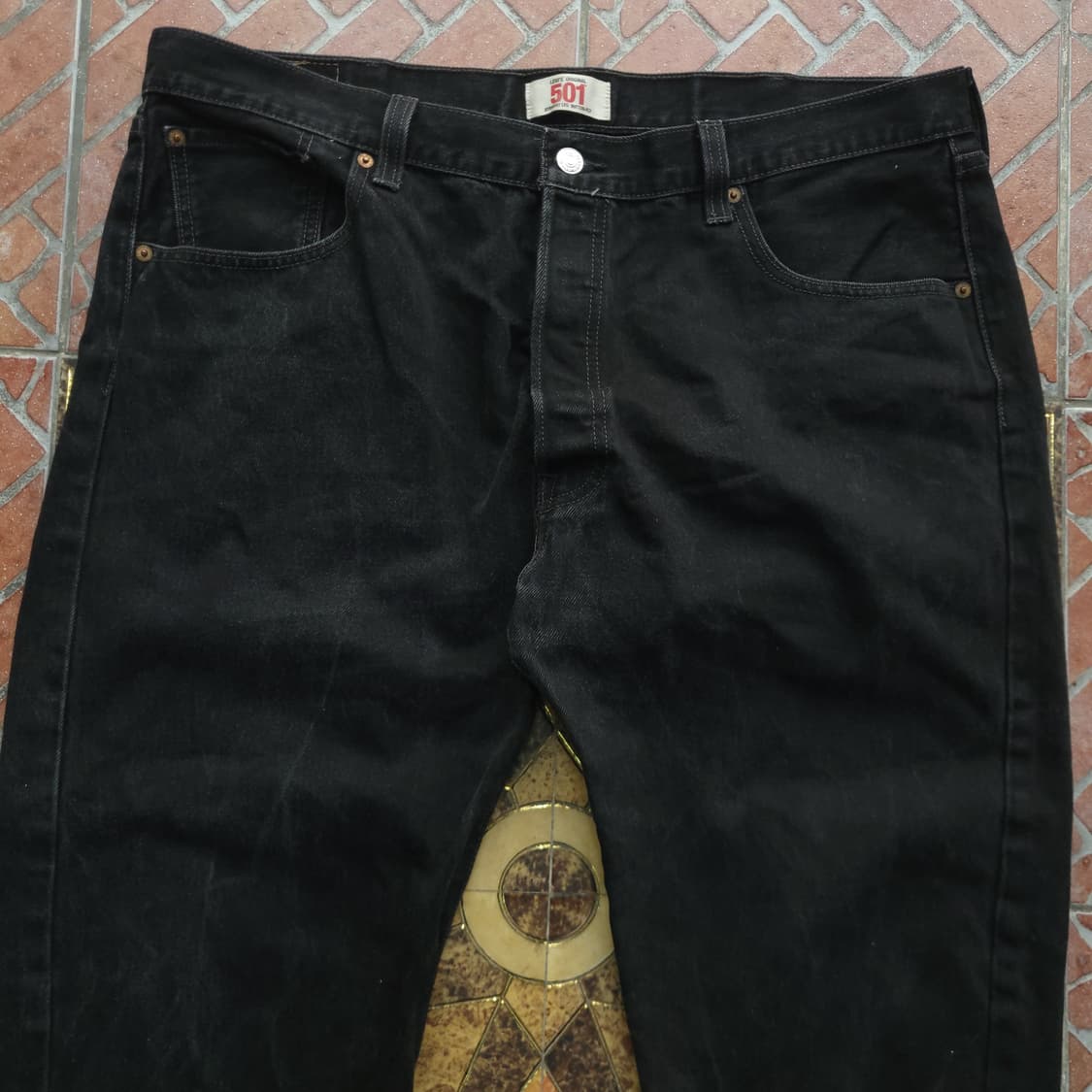 빈티지 리바이스 501 흑청 데님 팬츠 40/30 상품이미지2
