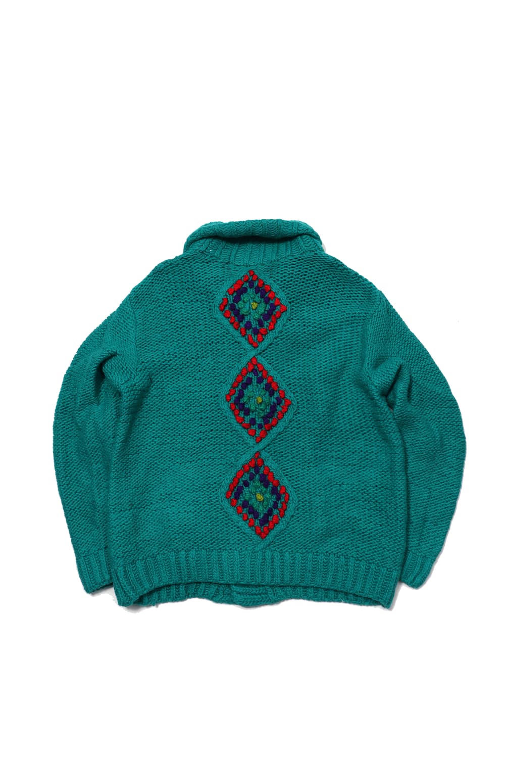 TITICACA 핸드메이드 페루산 울 100% 코위찬 가디건 size M 상품이미지2