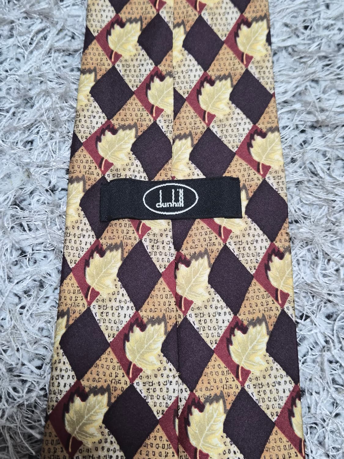 던힐Dunhill 낙엽 패턴 넥타이 Free - N54 상품이미지4