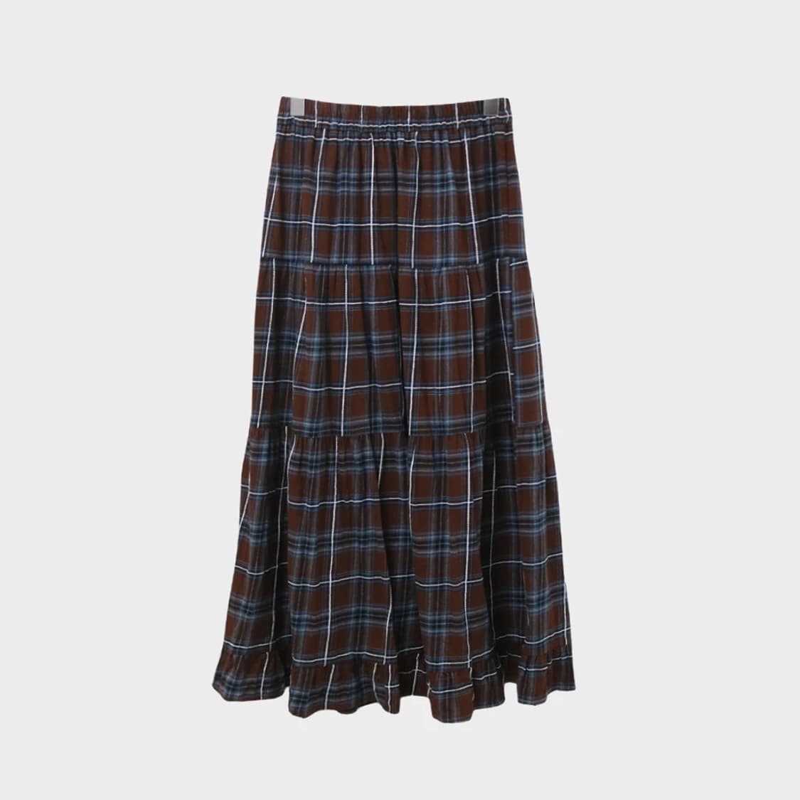 체크 캉캉 롱 스커트 67124 상품이미지1