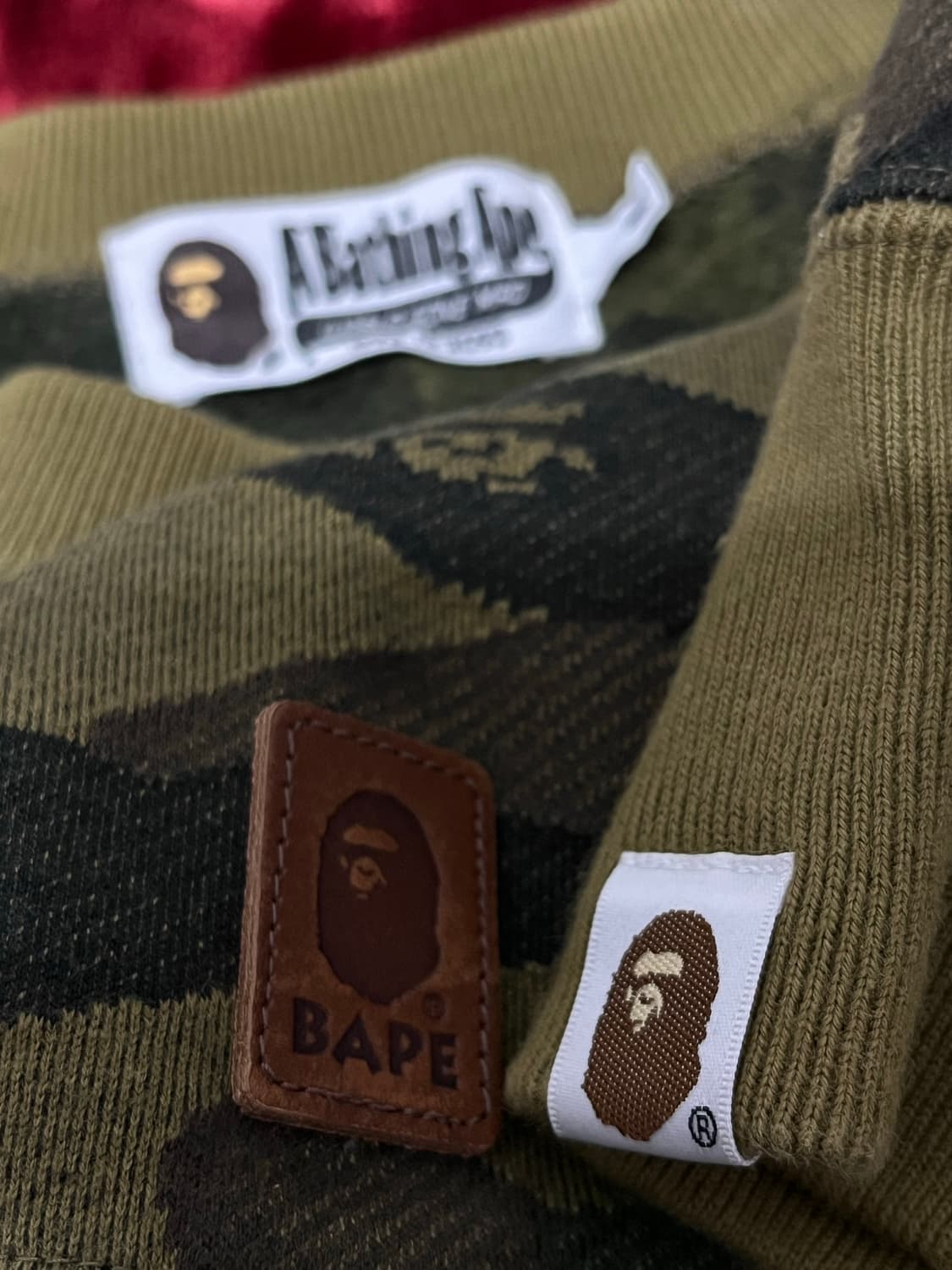 베이프 카모 맨투맨 기모 M 상품이미지2