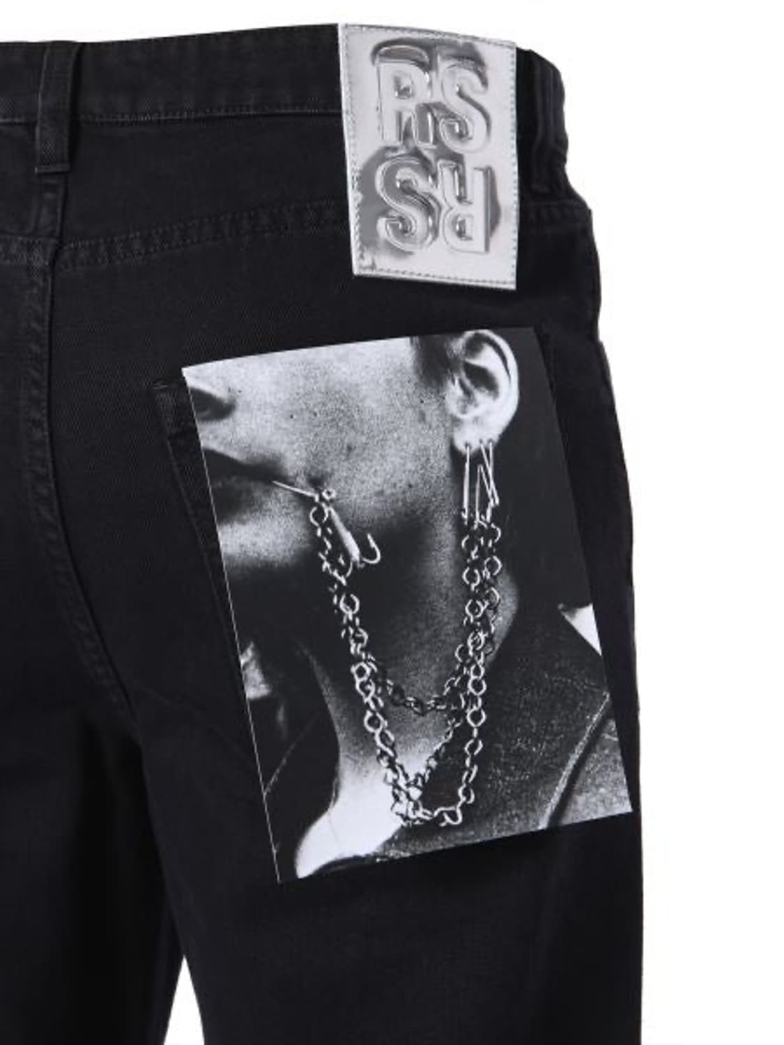 라프시몬스 실버패치 턴업 데님 진 상품이미지1