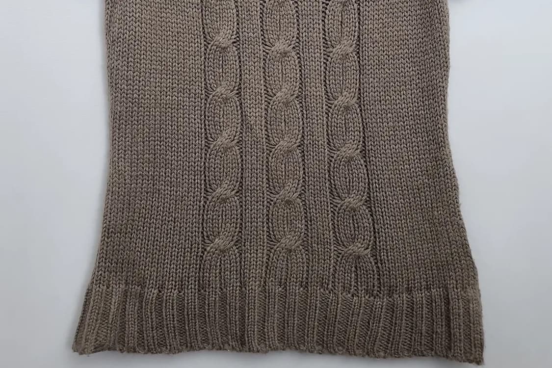 Spirtus 베이지 터틀넥 반팔 울니트 상품이미지4