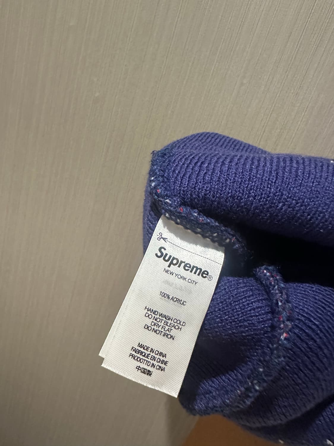 Supreme Snowman Beanie Navy 상품이미지3
