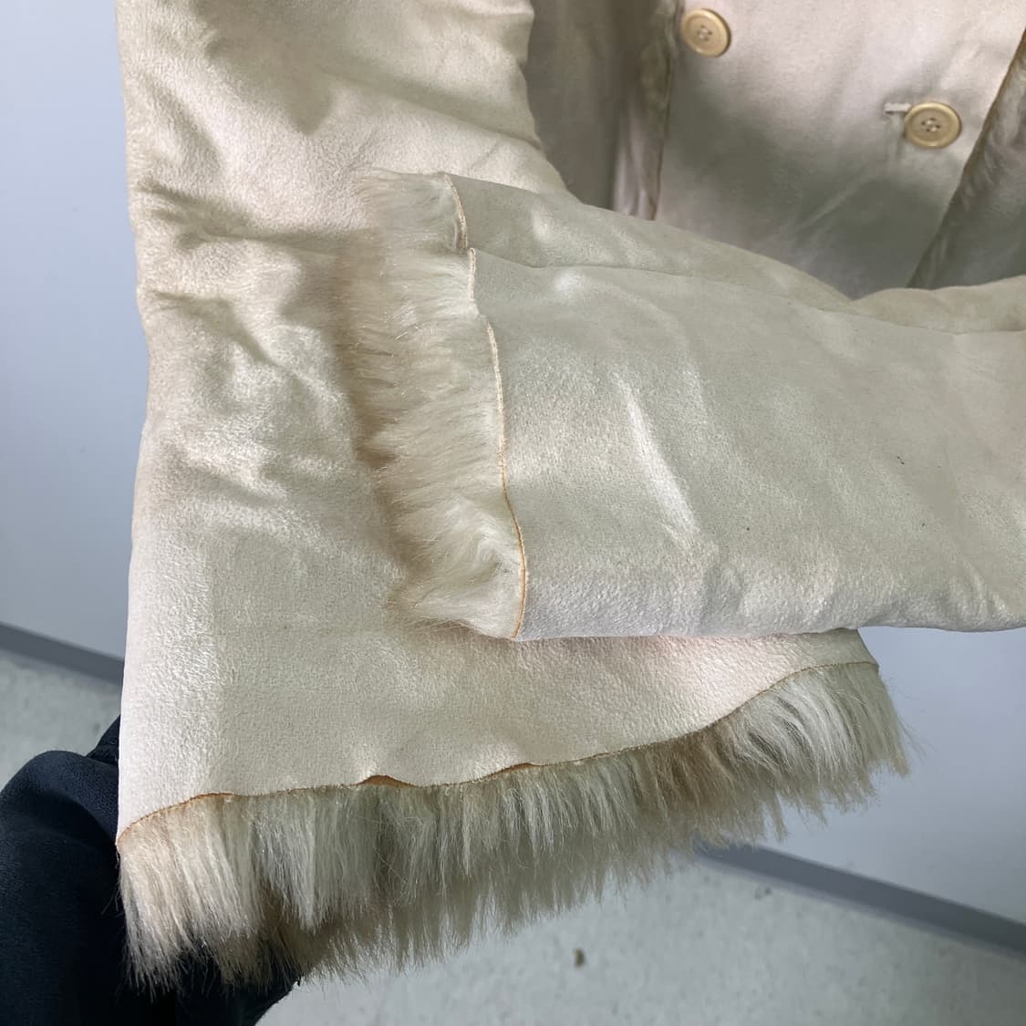 막스마라 막스앤코 아이보리 퍼 트리밍 스웨이드 무스탕 자켓 42 상품이미지7