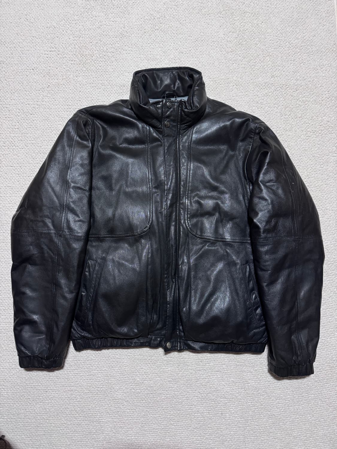 90s 에디바우어 Eddie Bauer 레더 구스다운 페딩 L 상품이미지1