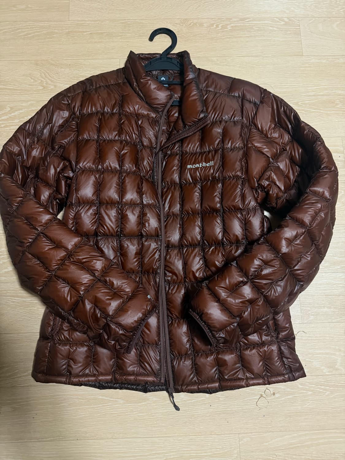 일본 몽벨 플라즈마1000 다운자켓 브라운L 상품이미지1