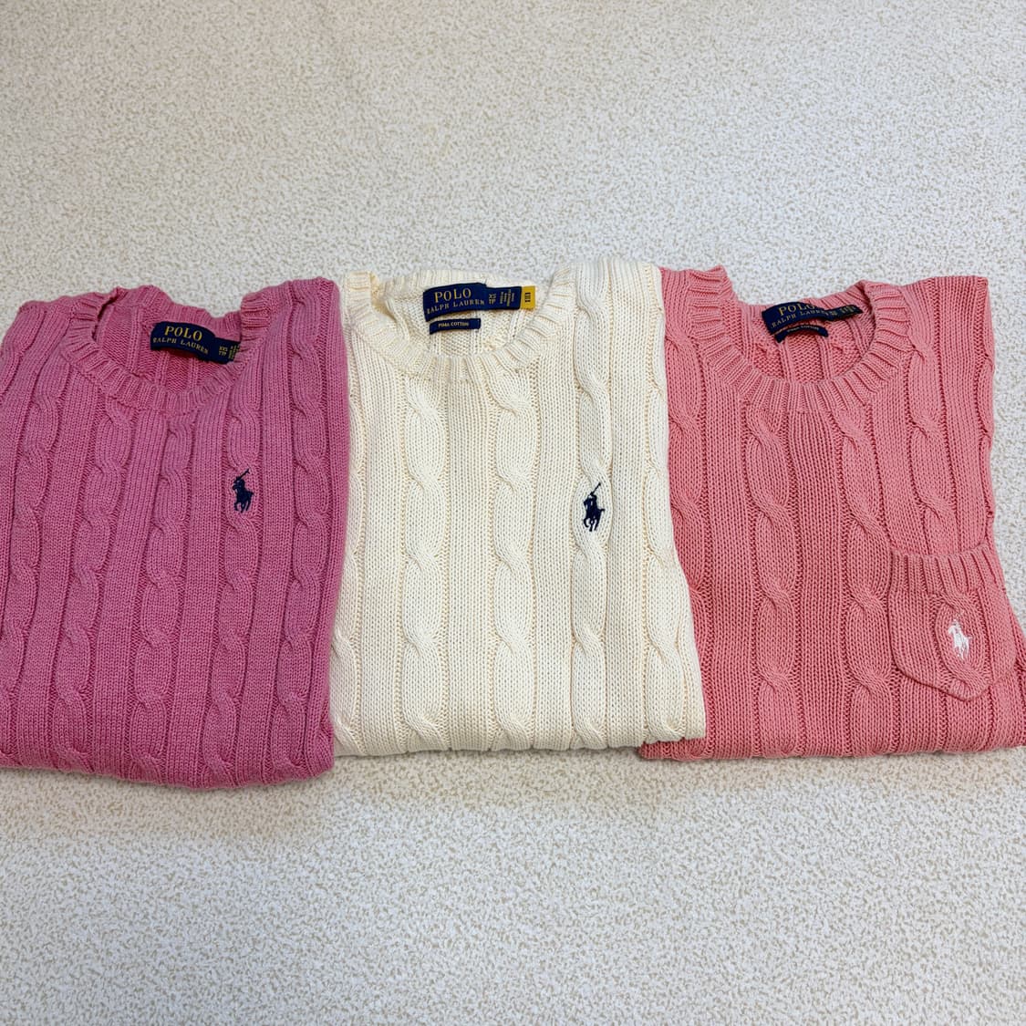 폴로 랄프로렌 케이블 니트 정품 3종 상품이미지1