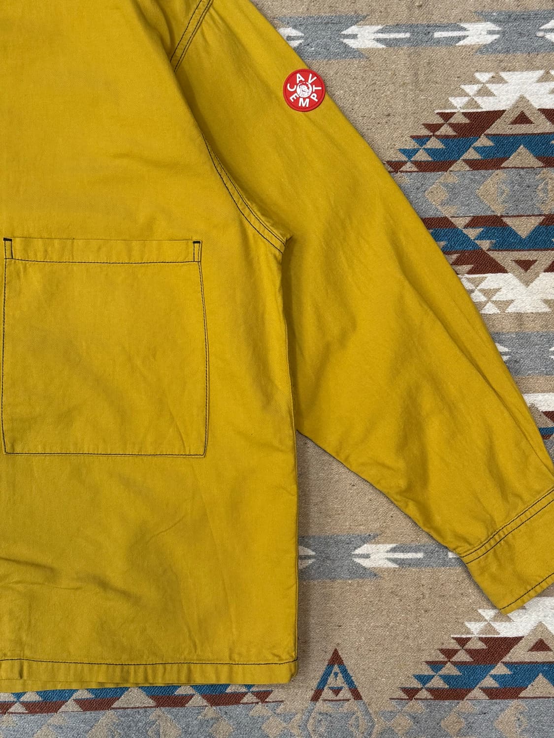 [M][100] 카브엠트 코튼 트윌 오픈 셔츠 머스타드 상품이미지4