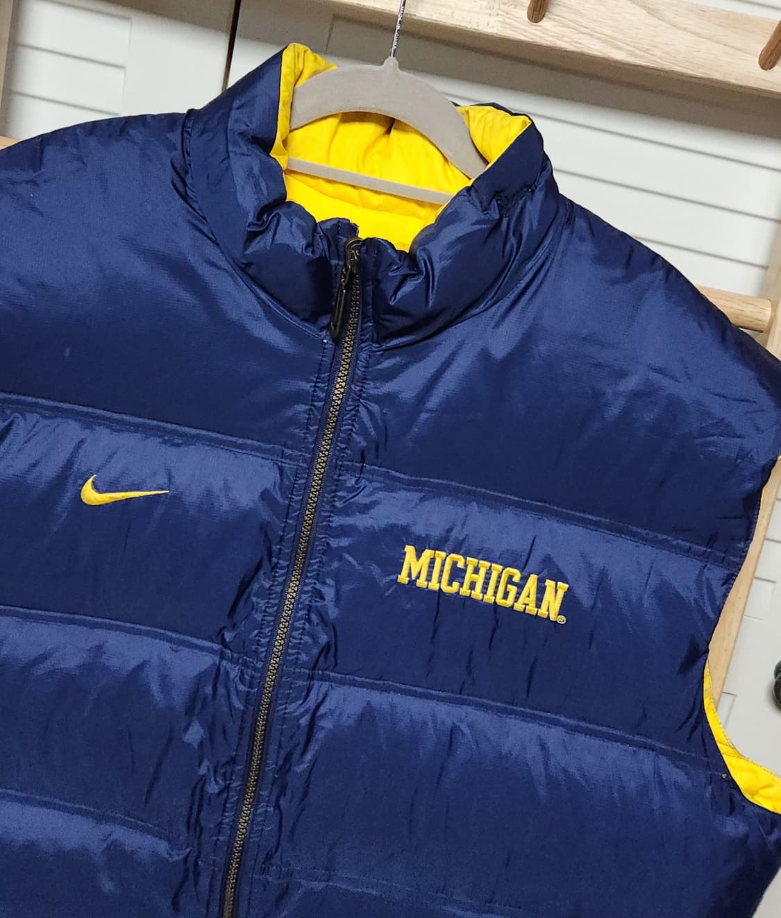 나이키 카키 올드스쿨 y2k 초경량 점퍼 자켓 상품이미지4