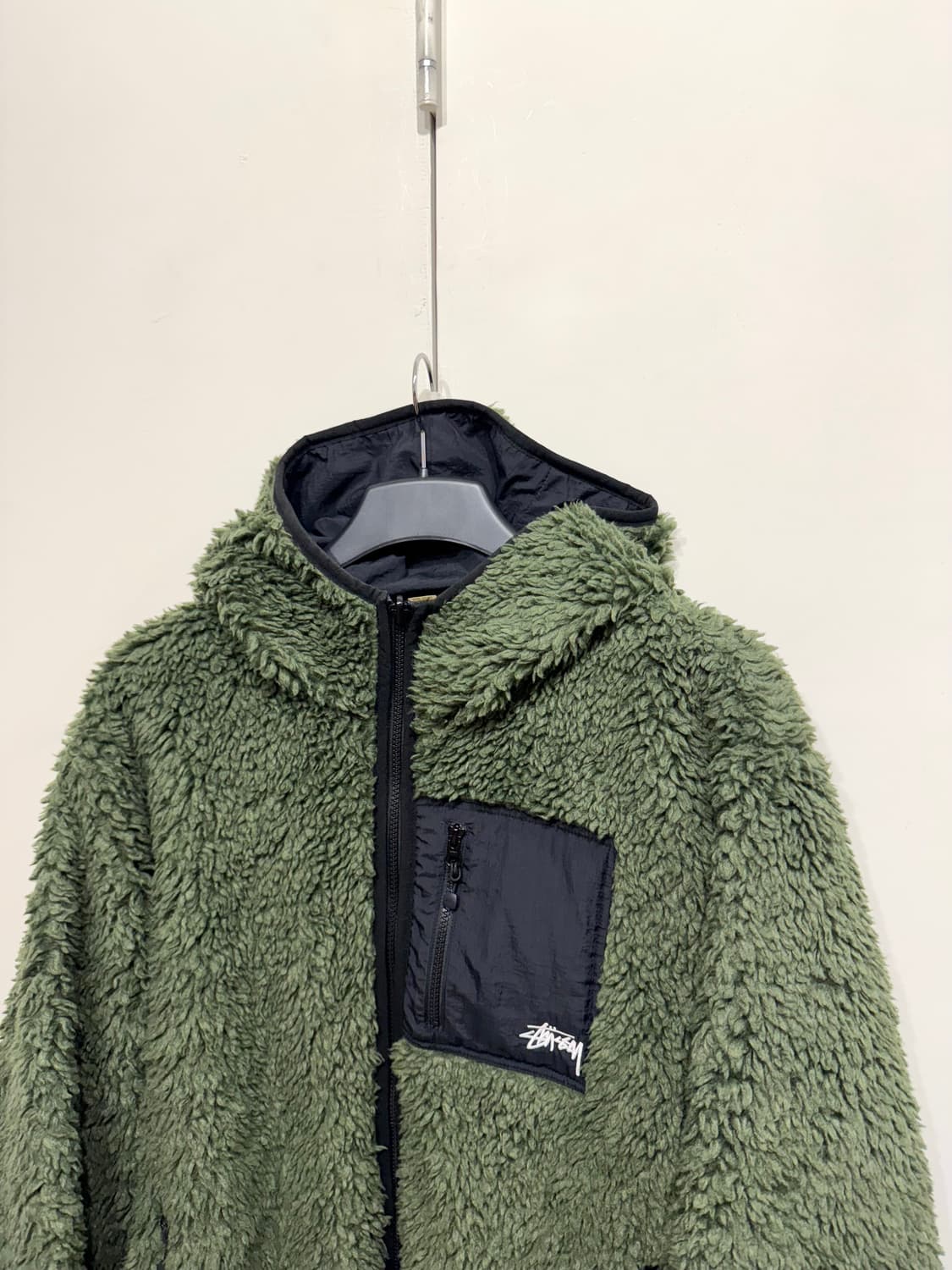 Stussy 스투시 쉐르파 자켓 올리브 상품이미지2