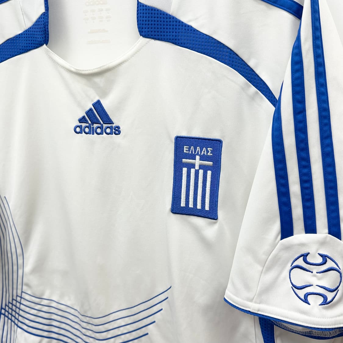 아디다스 그리스 국대 06-08시즌 홈 노마킹 유니폼 해외L 상품이미지5