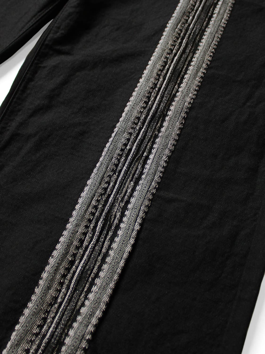 캐피탈 12온즈 애로우 패턴 자카드 데님 포트 배기 팬츠 블랙 팝니다. 상품이미지3