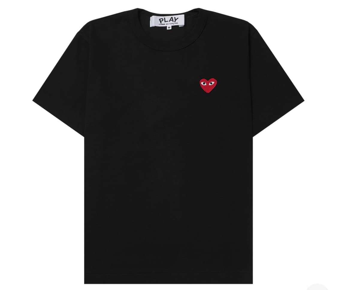 플레이 꼼데가르송 레드 하트 티셔츠 (s)  상품이미지1