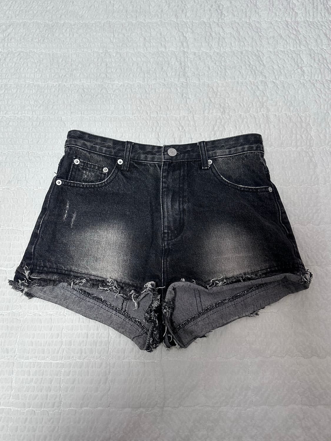 오디너리 홀리데이 프린지 레이어드 데님 쇼츠 상품이미지1