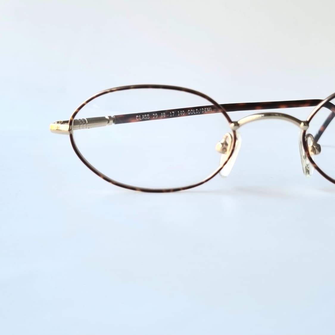 데드스탁 빈티지 오벌 메탈 안경테 - Gold/Demi 710 상품이미지8