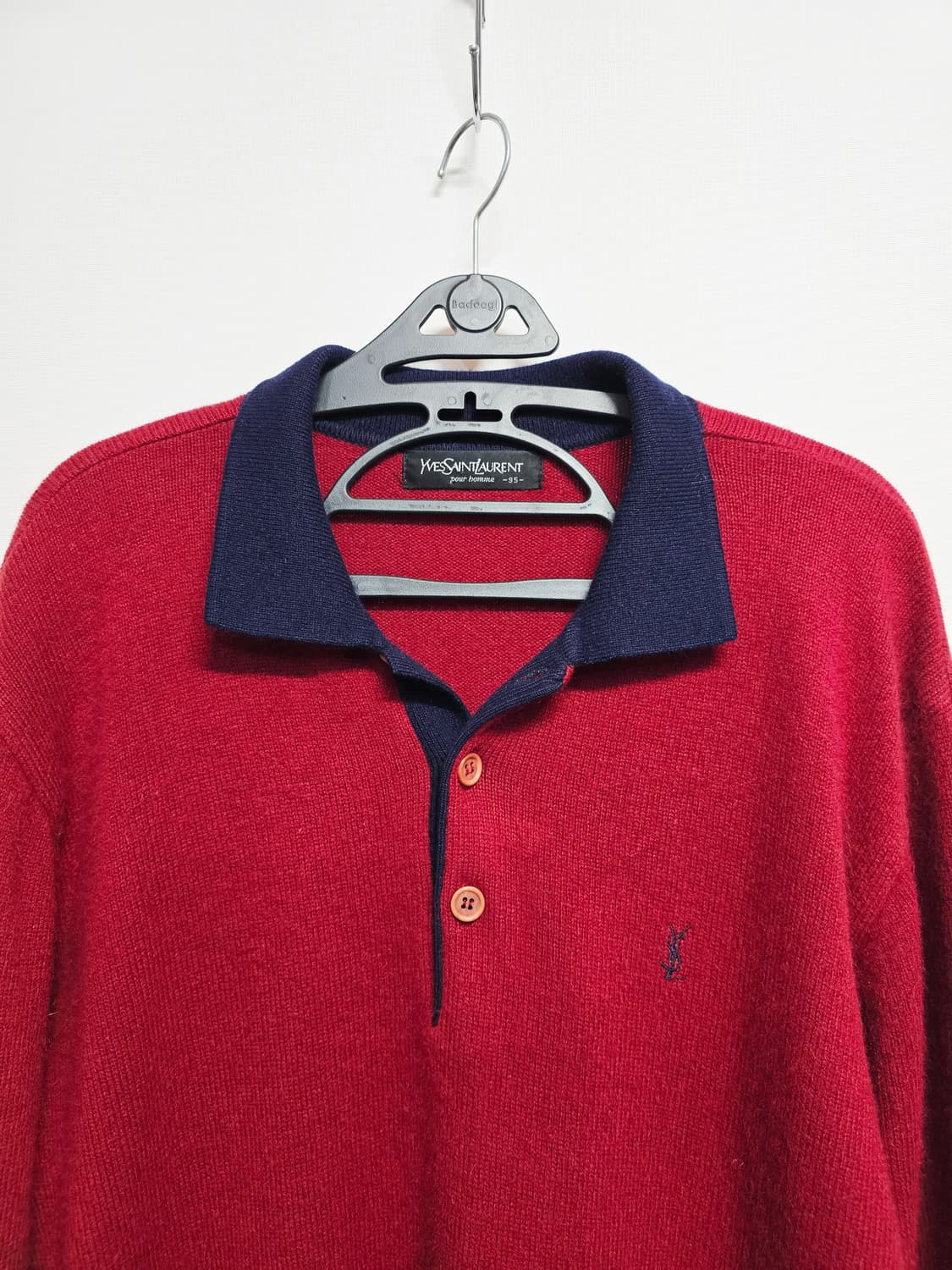 입생로랑 레드 카라넥 니트 올드스쿨 상품이미지2