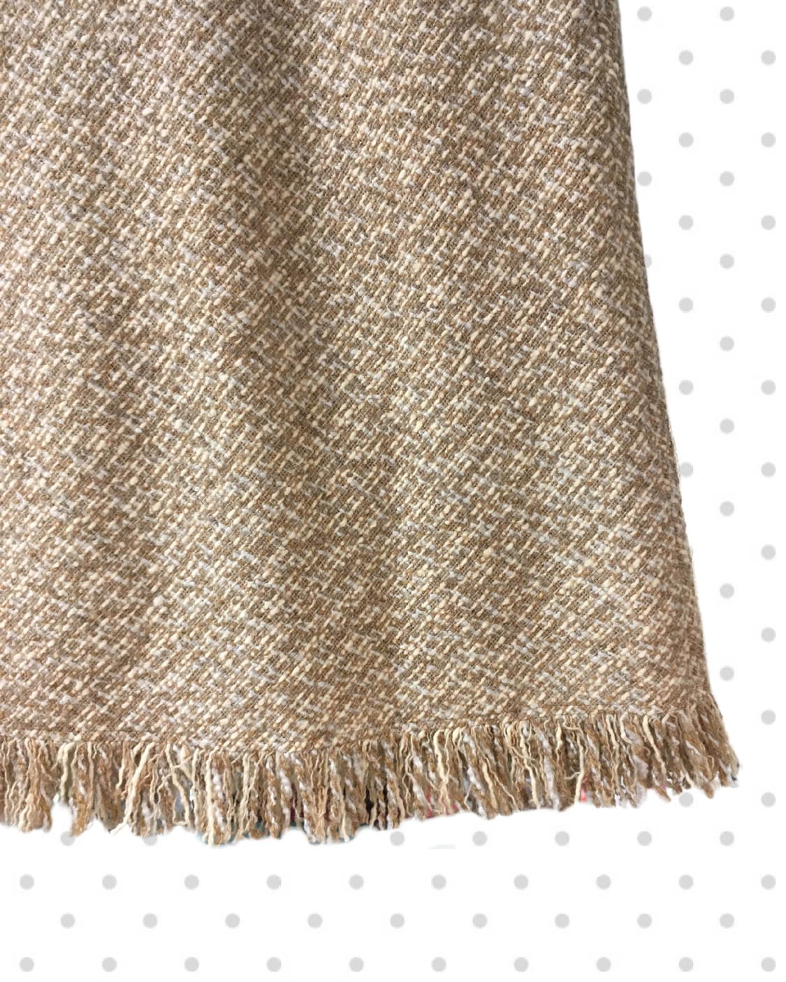 VINTAGE TWEED FRINGE MIDI SKIRT BEIGE  상품이미지8