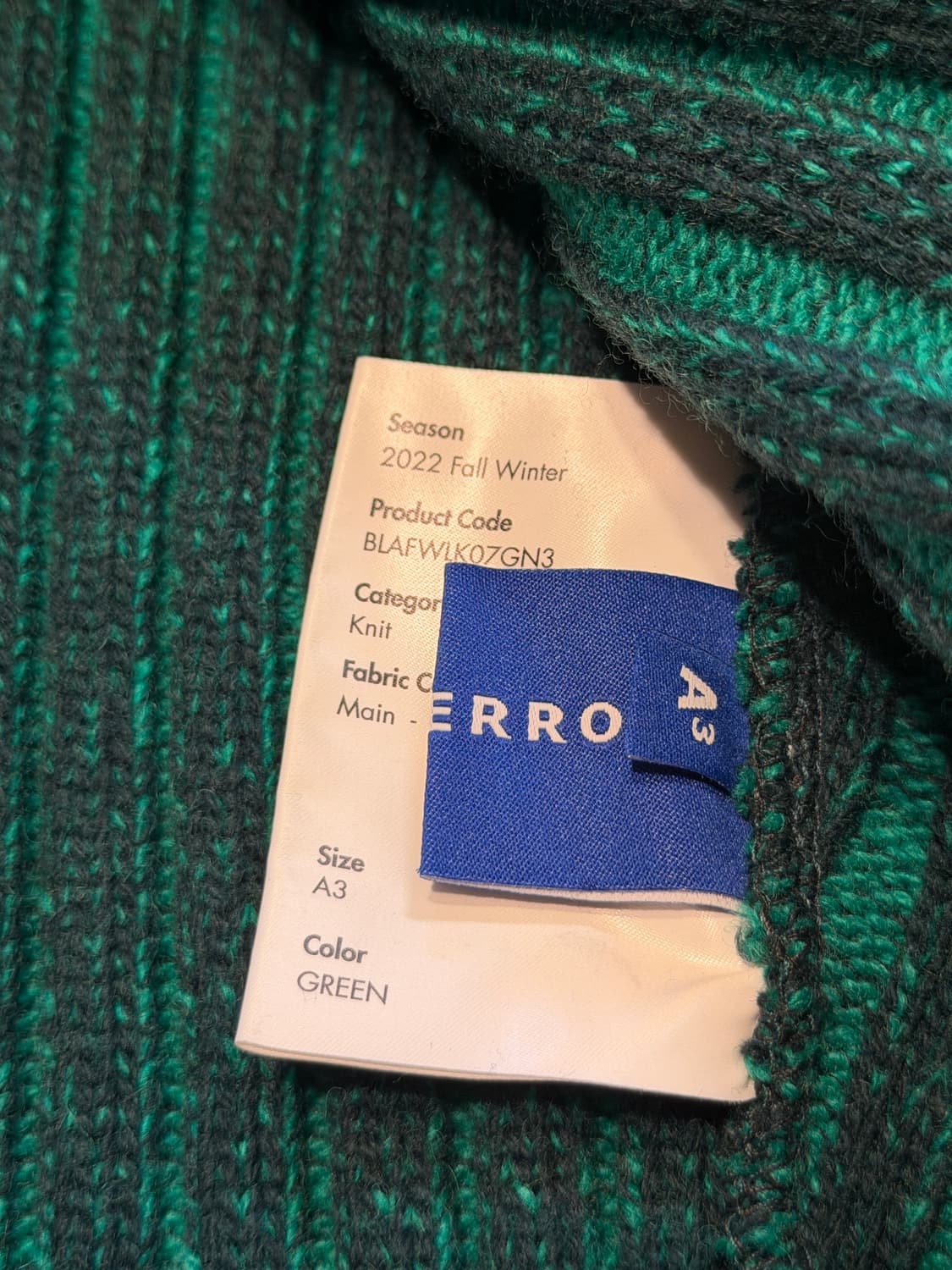 아더에러 플랭크 니트 그린 상품이미지4