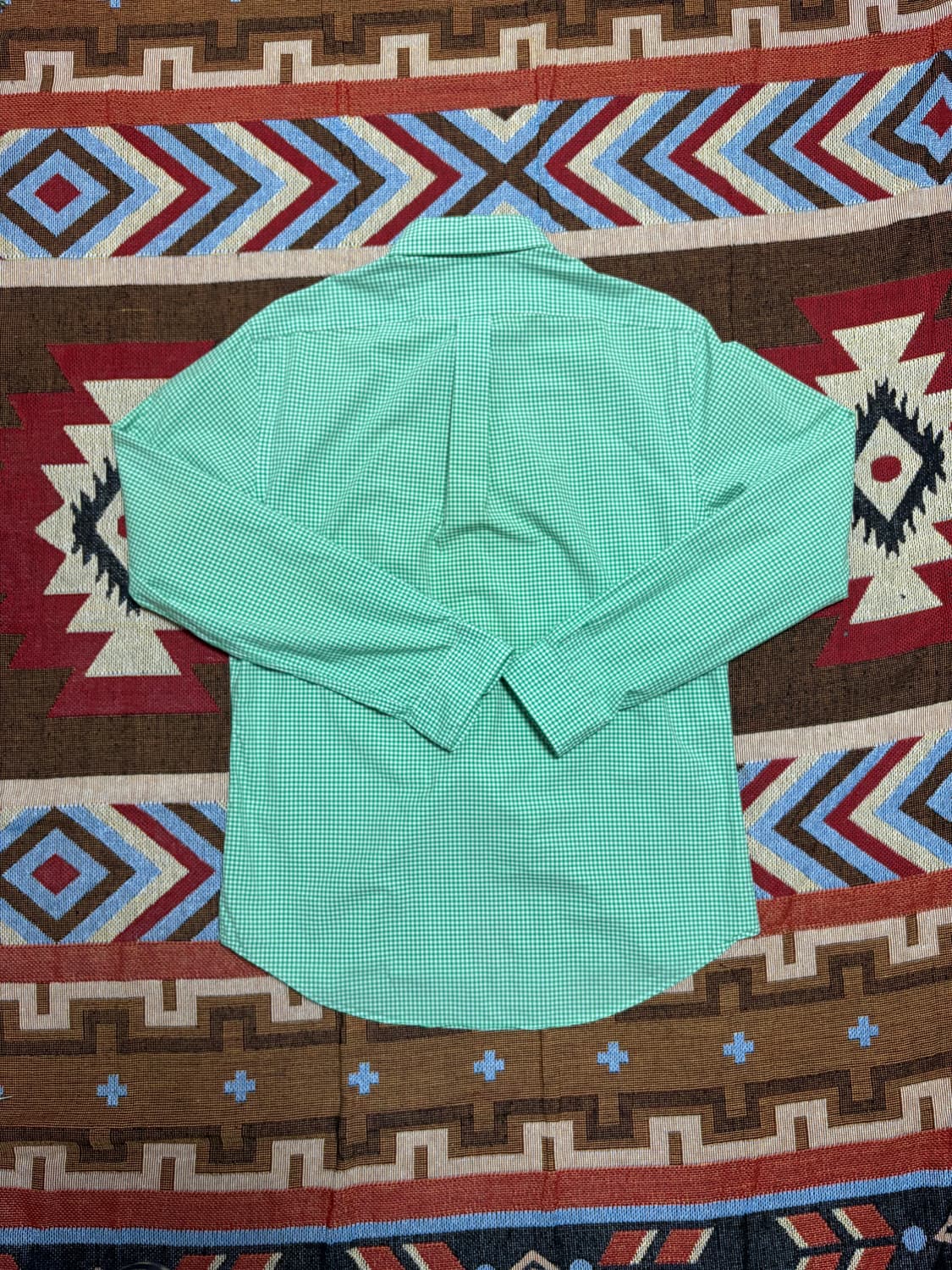 L) 폴로 랄프로렌 깅엄체크 셔츠 그린 상품이미지8