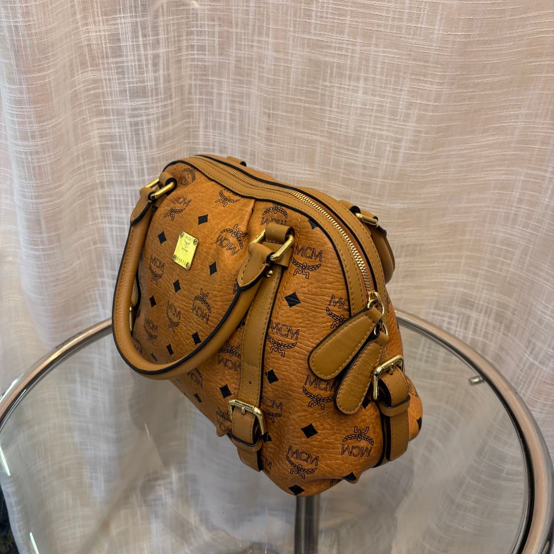 정품 MCM 황토 비세토스 토트백     상품이미지3