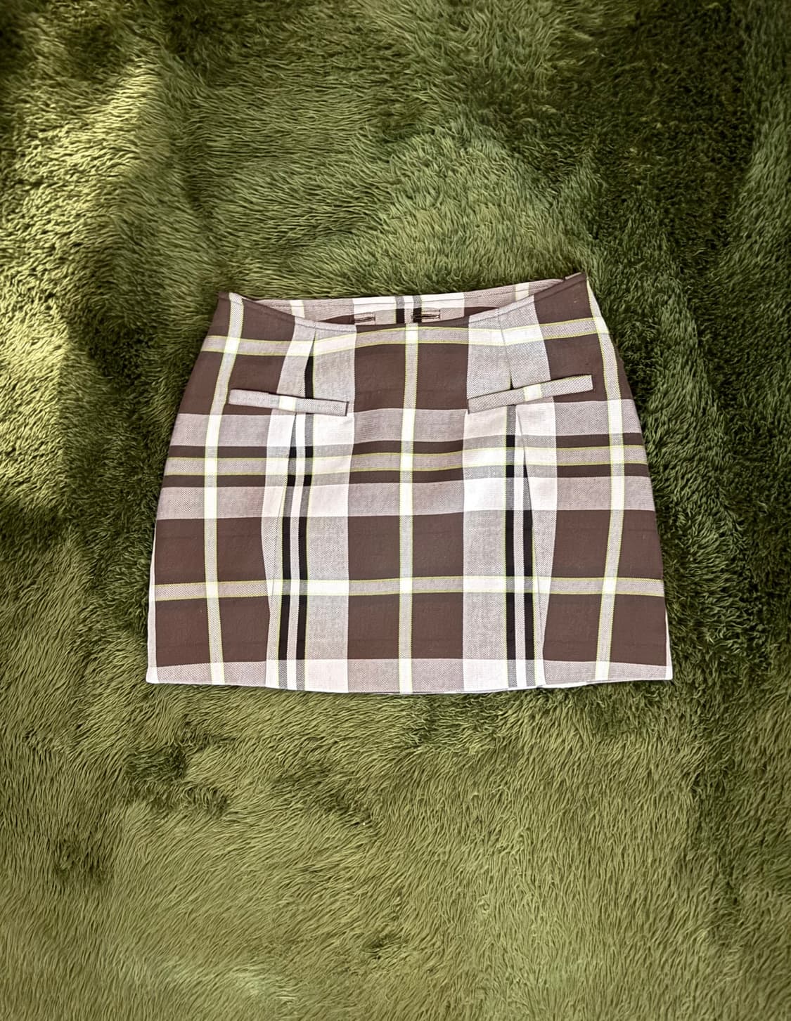 [M] 아디다스 X IVY PARK 플레이드 스커트 브라운 상품이미지8