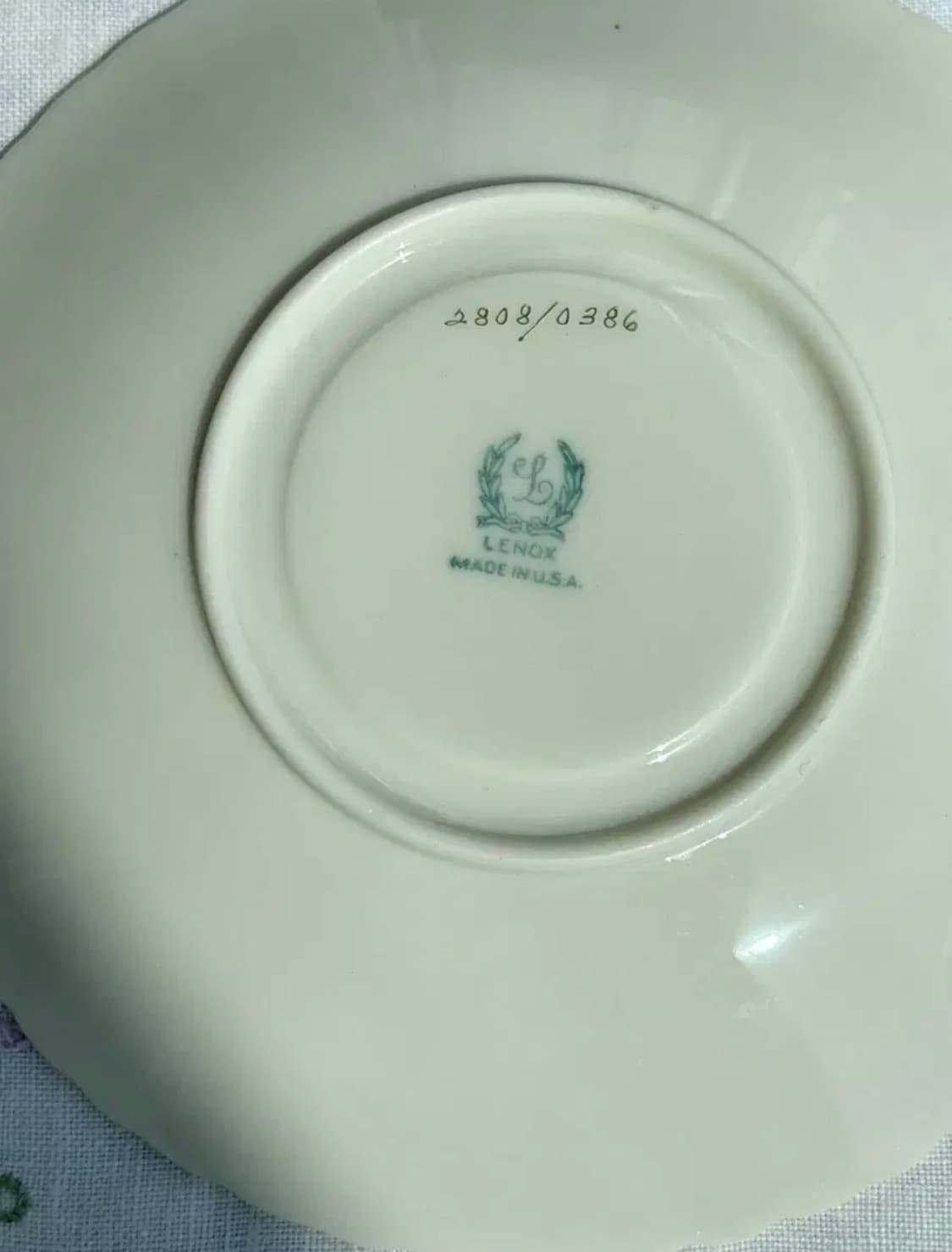 [리페어]빈티지 레녹스 파블로바 찻잔 듀오 1930s 귀한 그린백마크 상품이미지6