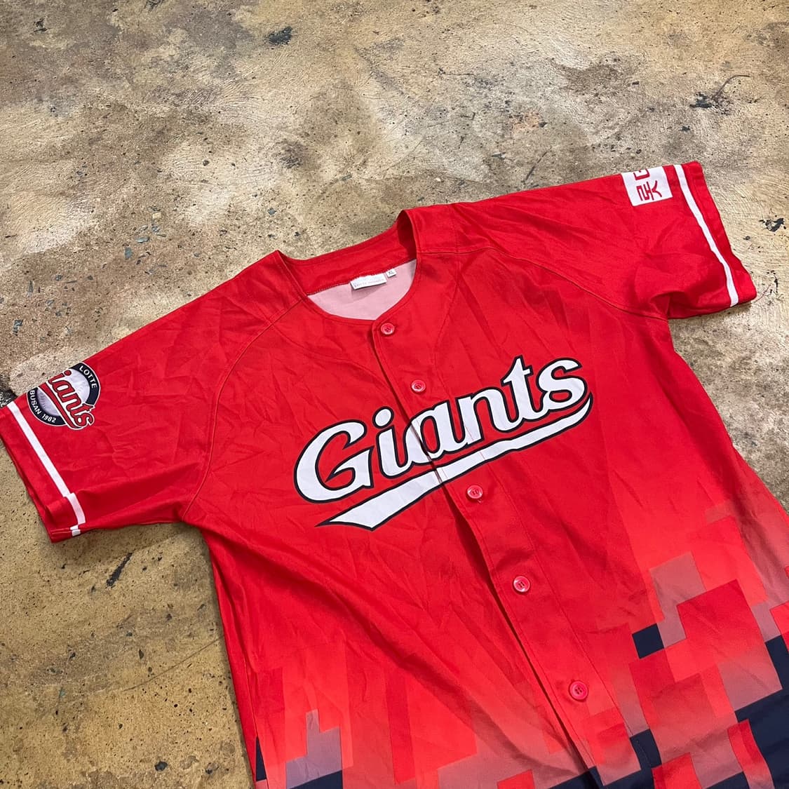 [정품/XL] 롯데 자이언츠 동백 야구 유니폼 레드 b15 상품이미지1