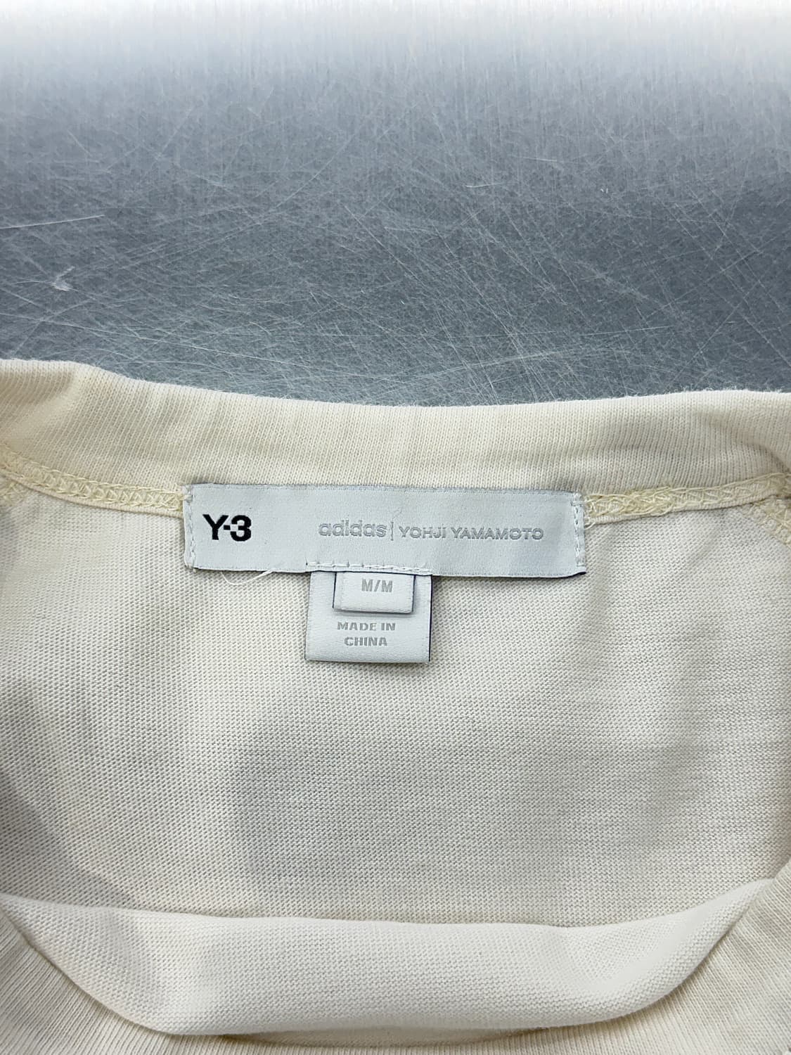 y-3 21ss 베이지 플로럴 그래픽 로우 하프 티셔츠 상품이미지7