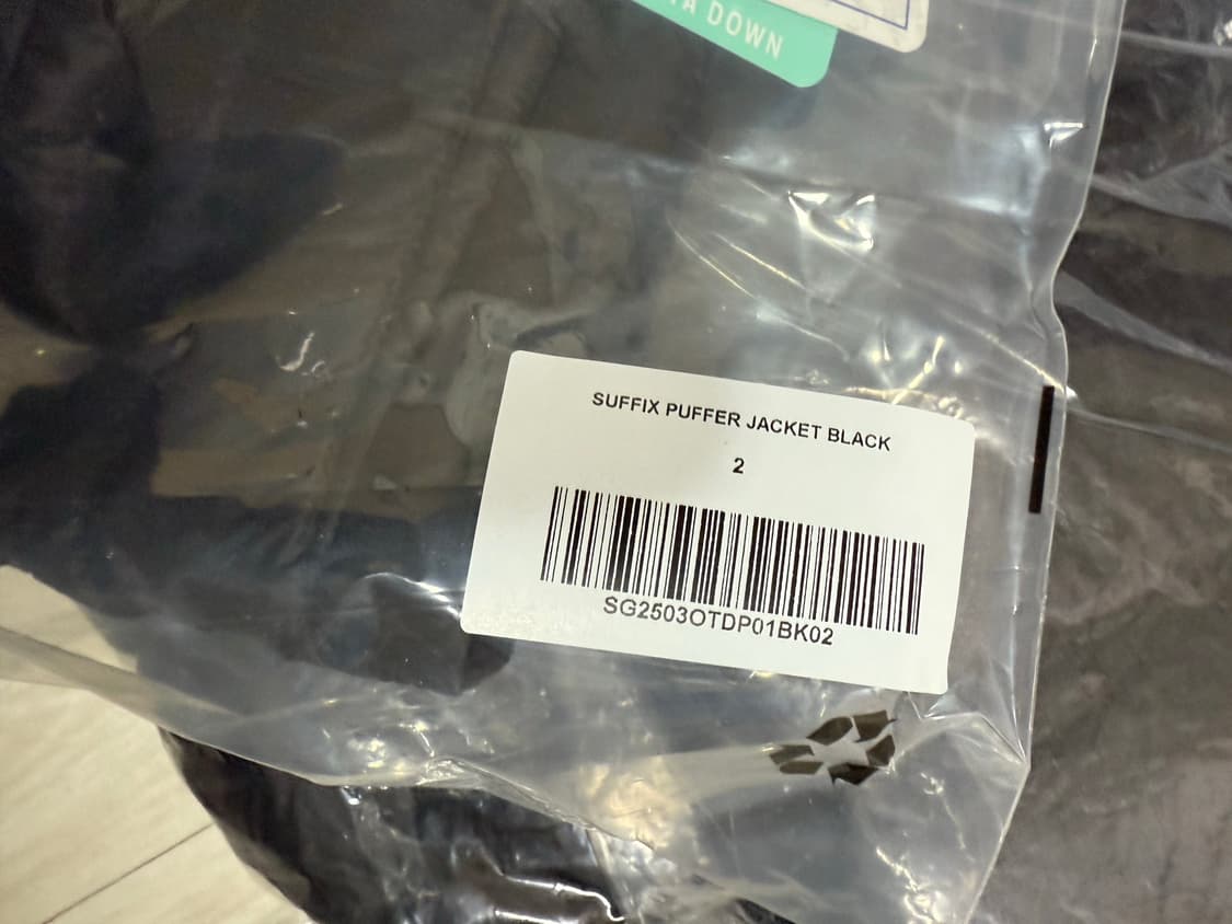 [2]산산기어 서픽스 푸퍼 자켓 블랙 25FW 새상품 상품이미지2