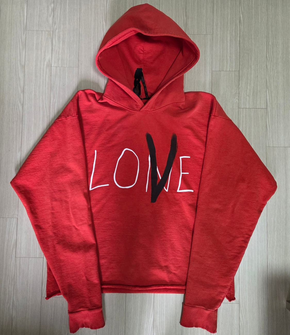 브이론 러브 레드 후디 상품이미지1