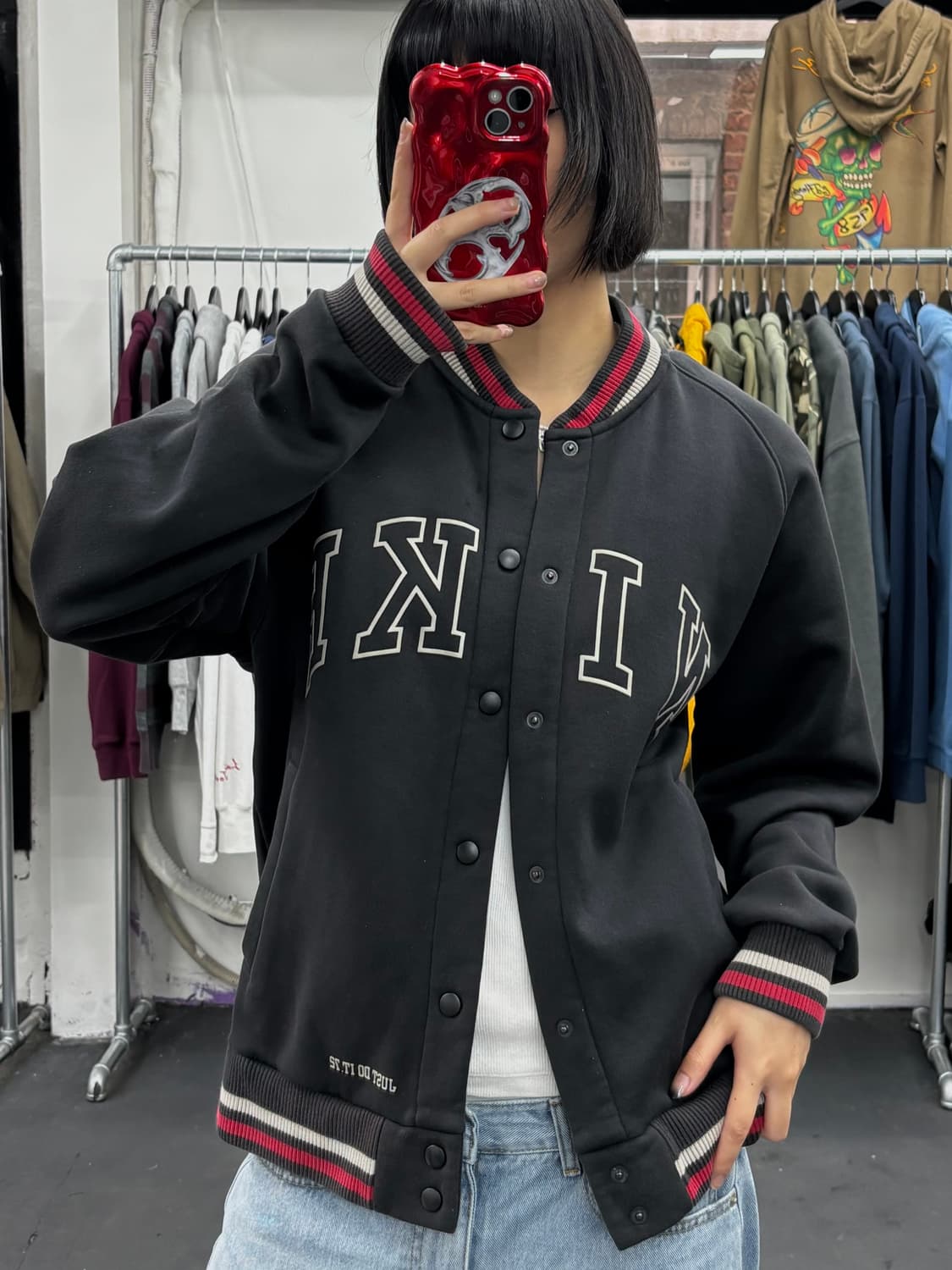 나이키 스펠로고 버튼 자켓 상품이미지1