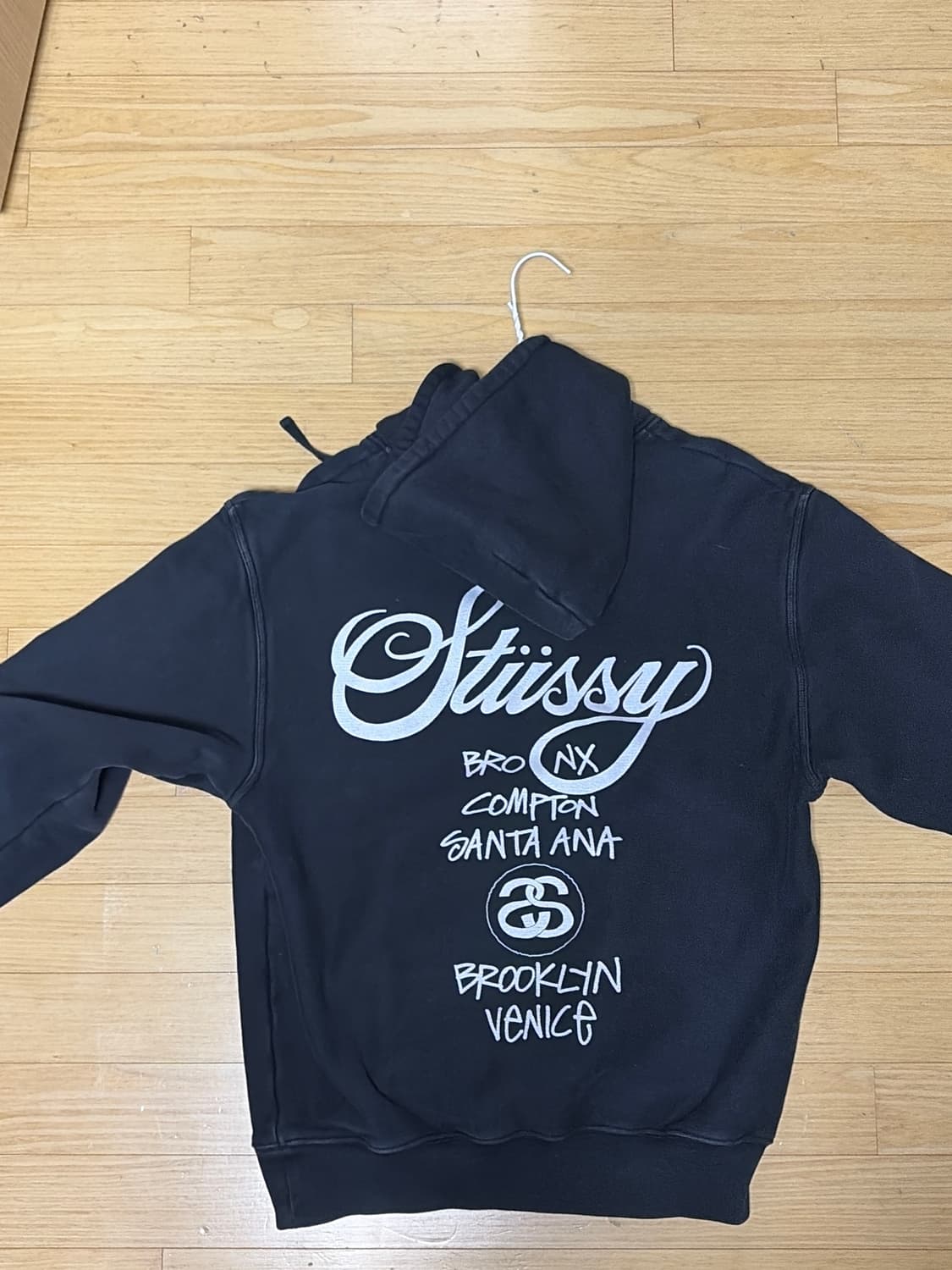 스투시 월드투어 후드 블랙 2023 상품이미지3