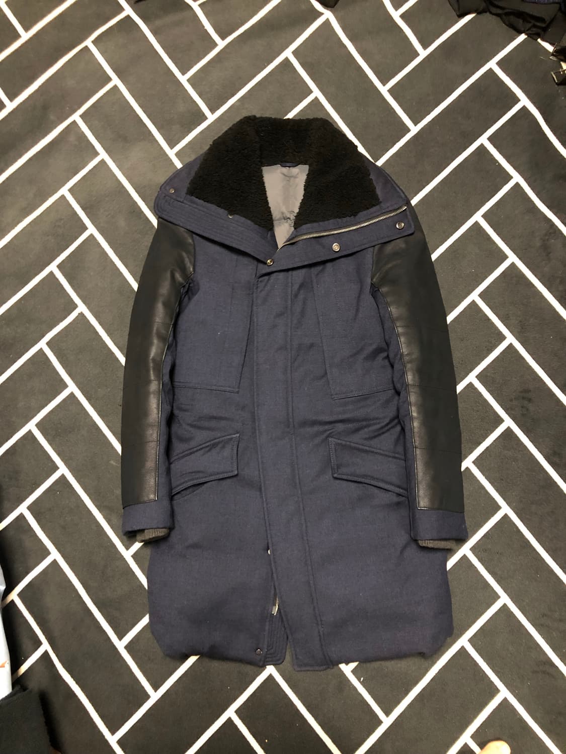 (횡재가)솔리드옴므우영미 리얼가죽시어링무스탕/몽클레어타임톰포드스톤프라다 상품이미지1