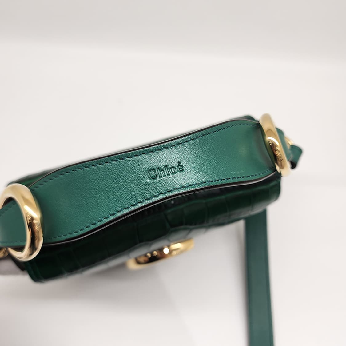 끌로에 C백 미니 크로커텍스쳐 토트 숄더백 그린 상품이미지4