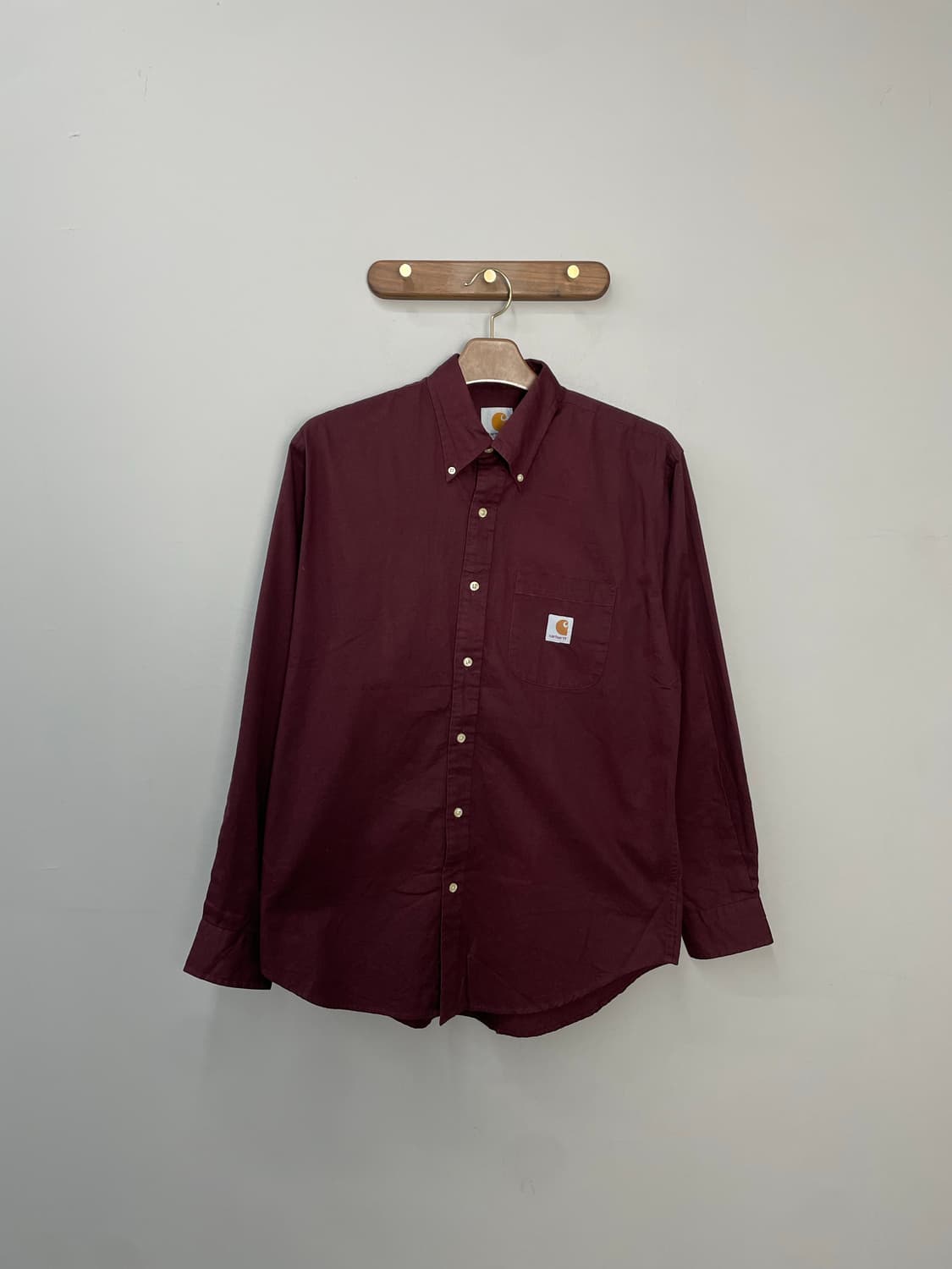 칼하트 버건디 포켓 워크 셔츠 H1717 상품이미지2