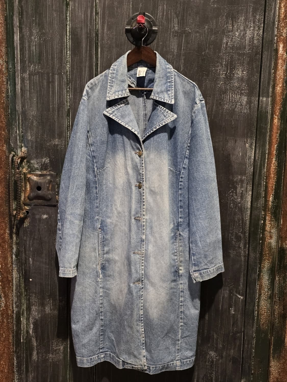 90s Button-Front Overpit Denim Coat 상품이미지1