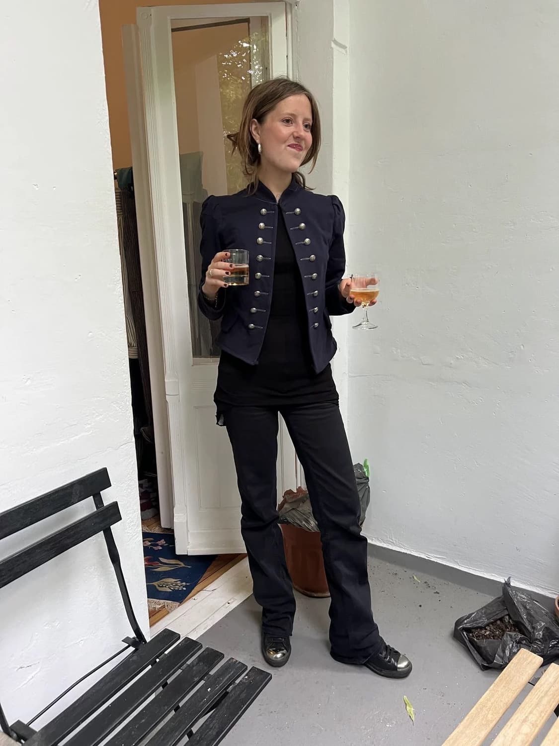 Y2K/빈티지] 유니크 나폴레옹 제복 스타일 트위드 자켓 상품이미지7