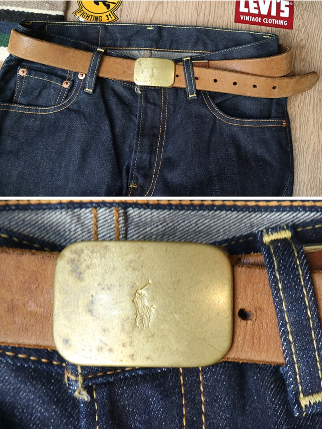 polo ralph lauren 폴로 랄프로렌 빈티지 가죽 벨트  

 상품이미지7