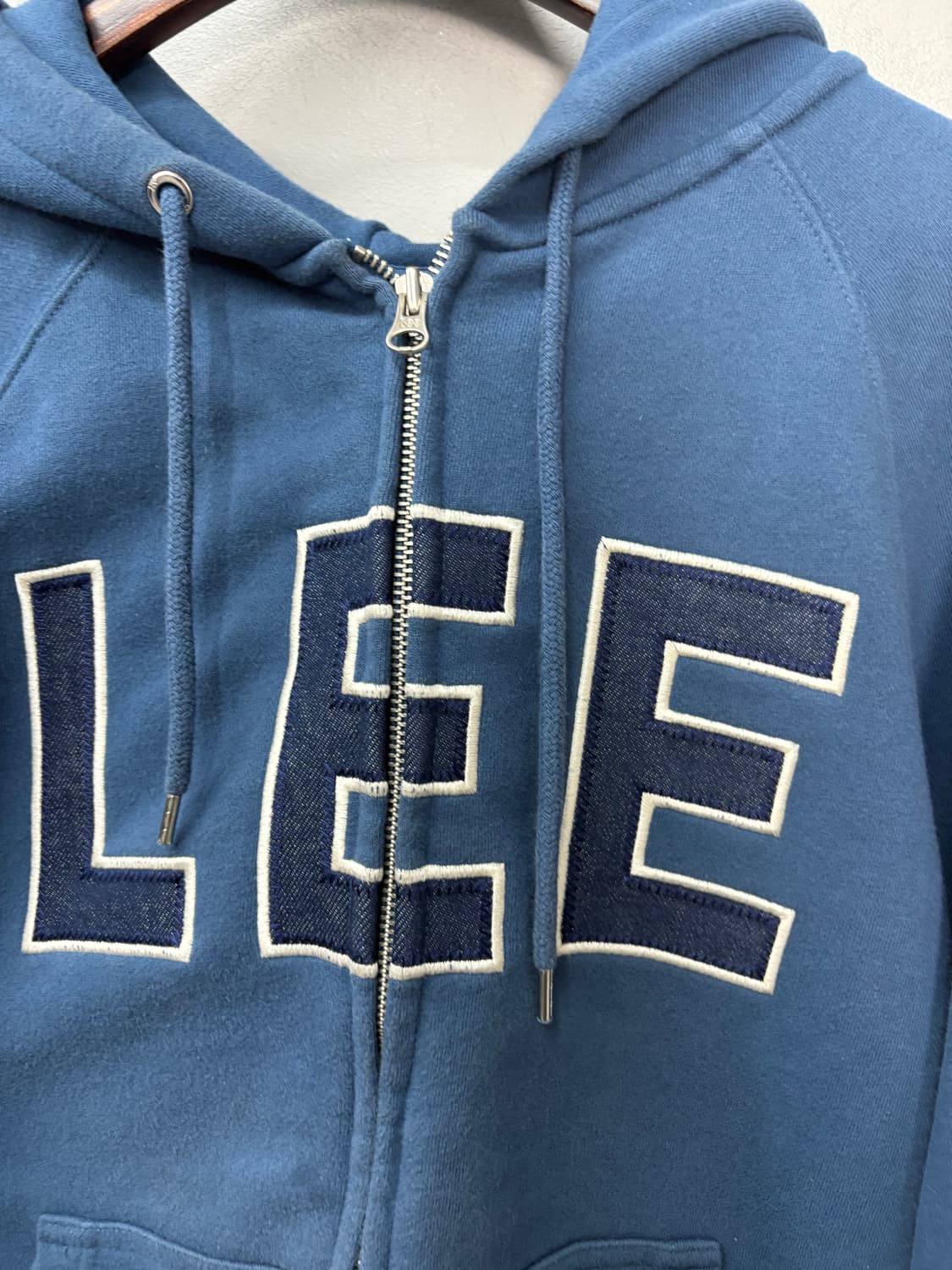 리 데님 아플리케 후드집업 A3076 상품이미지4