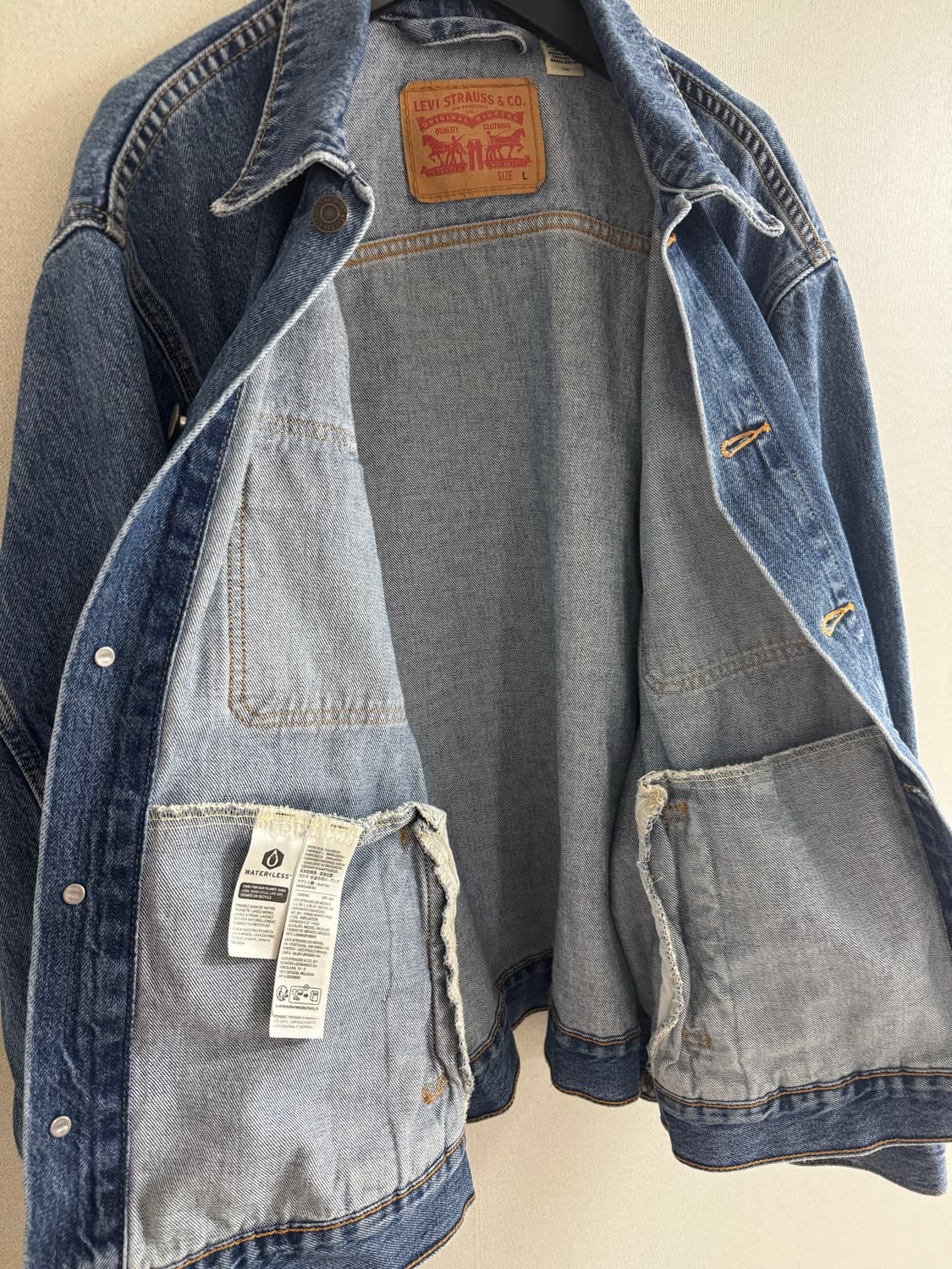 리바이스 LEVIS 워크 자켓 L Xl 빈티지 청자켓 상품이미지6