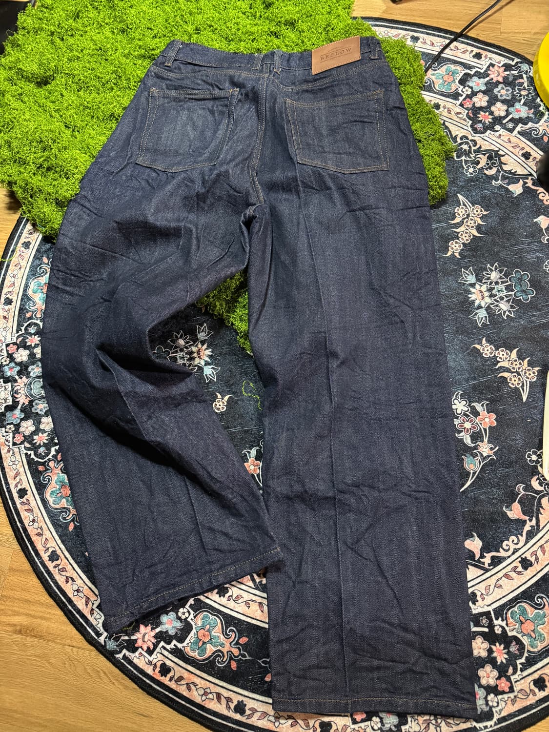 비슬로우 와이드 셀비지 데님 인디고 상품이미지1