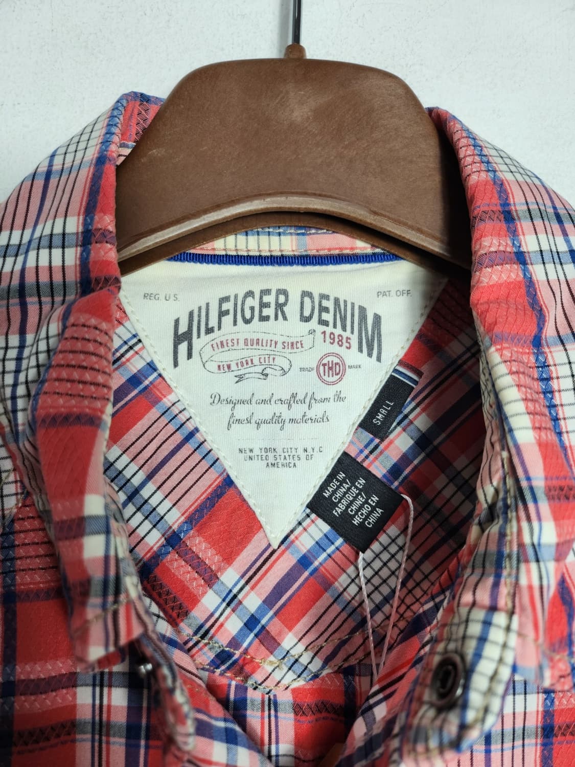S 타미 힐피거 데님 체크 웨스턴 셔츠 상품이미지2