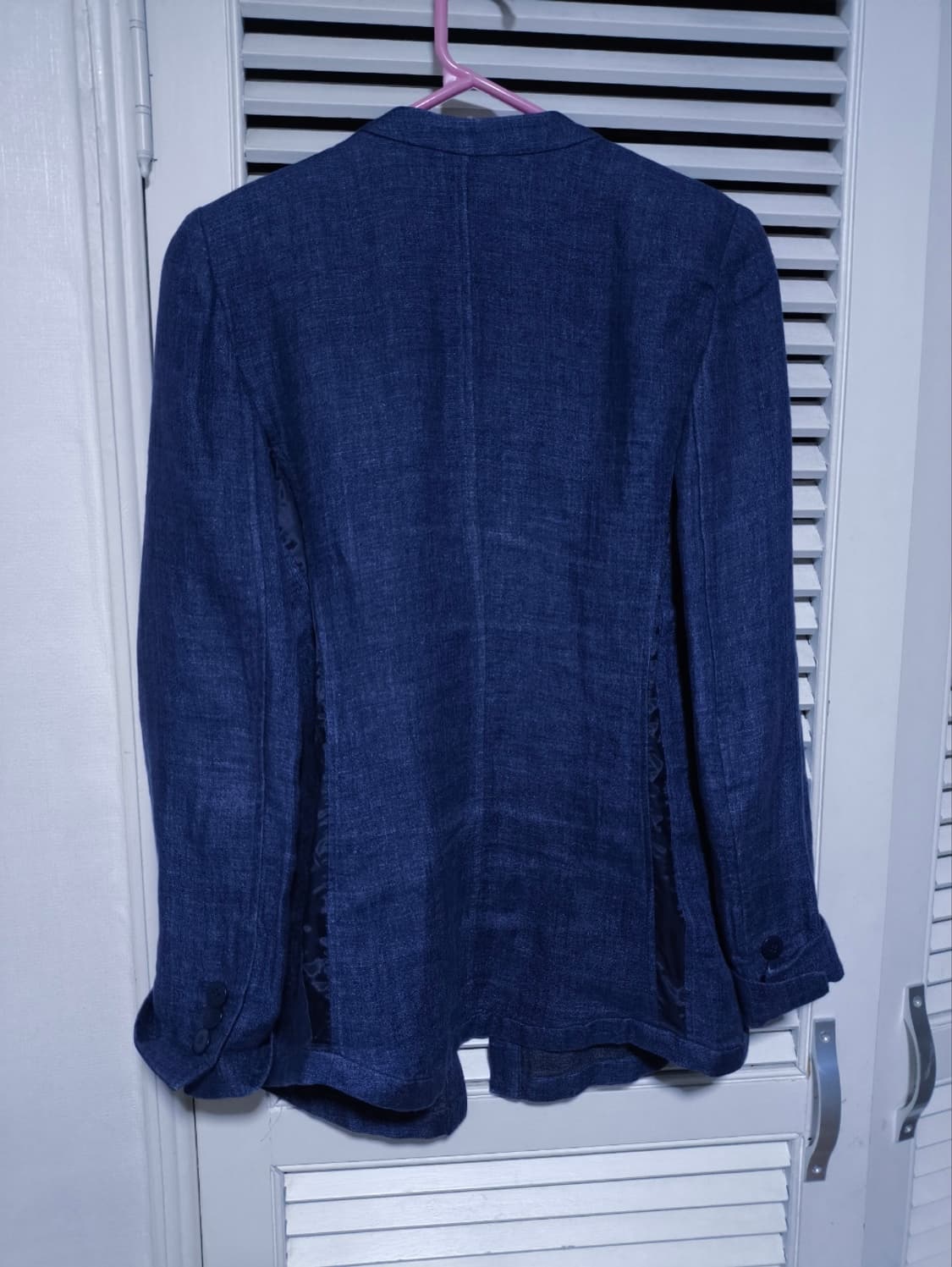 38 아르마니 꼴레지오니 데님 자켓 노카라 상품이미지7