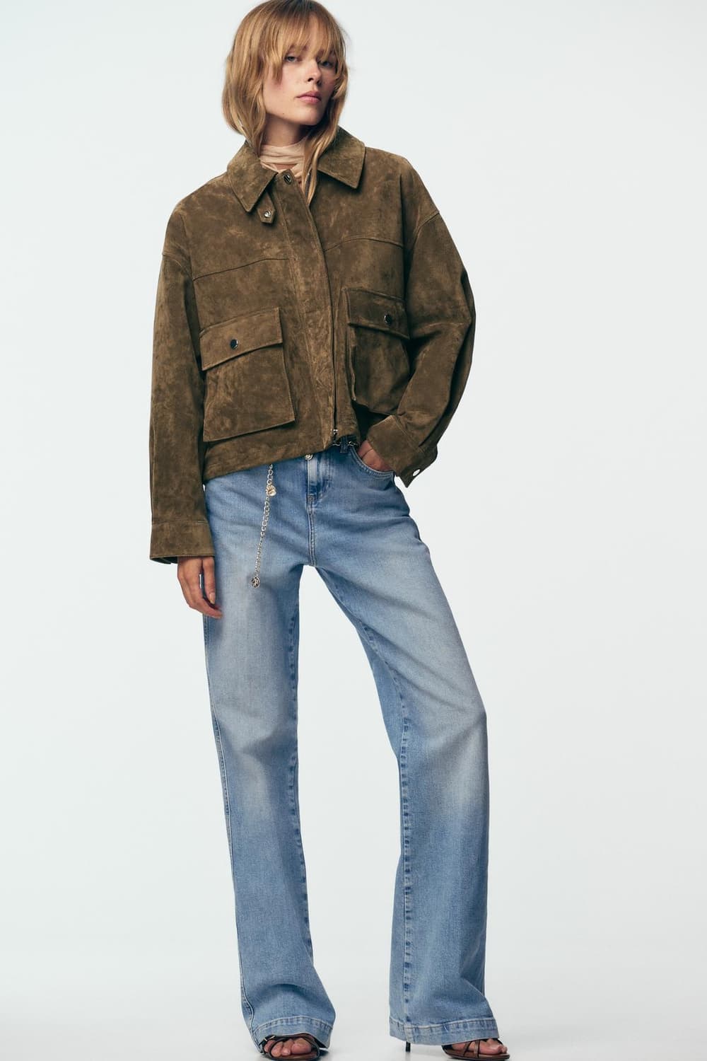 자라 100% 스웨이드 리얼 레더 자켓 상품이미지2