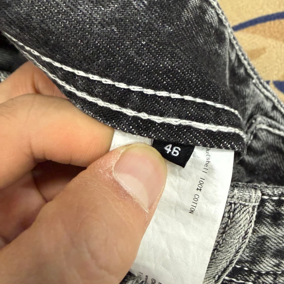 (S-M)메종미네드 MAISON MINED 워싱 더블니 카펜터 데님팬츠 상품이미지3